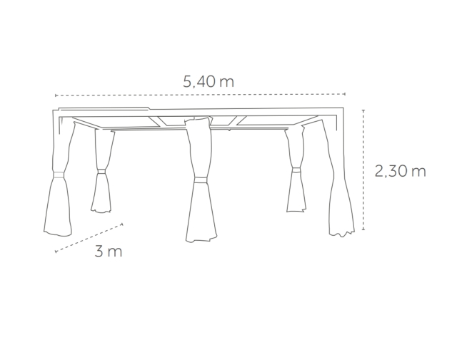 Creador Kiosko XL Pavillon 540x300x230cm