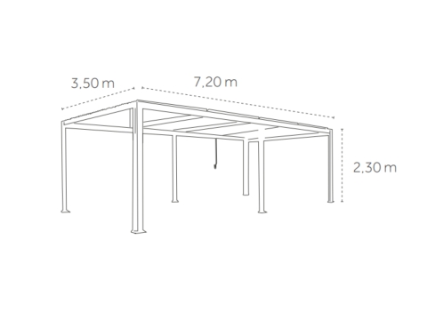 Creador Kiosko XXL Pavillon 720x350x230cm
