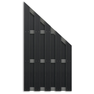 Elephant Basic Sichtschutz WPC, Anthrazit-Anthrazit 90x180cm schr&auml;g