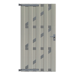 Elephant Basic Gartentor WPC Bicolor-wei&szlig; 90x180cm inkl. Beschl&auml;ge