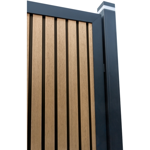 Elephant Dark Line Stripes Oak and Black 180x180cm co-extrudiert