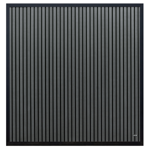 Elephant Dark Line Stripes WPC Zaun, Anthrazit 180x180cm