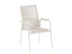 Niehoff Silla Hochlehner Kordel beige, Gestell Aluminium ivory, stapelbar