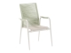 Niehoff Silla Hochlehner Kordel lichtgr�n, Gestell Aluminium ivory, stapelbar