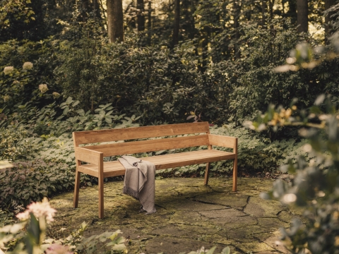 Niehoff Ann Armlehnbank 160cm, Teak ge�lt mit Armlehnen