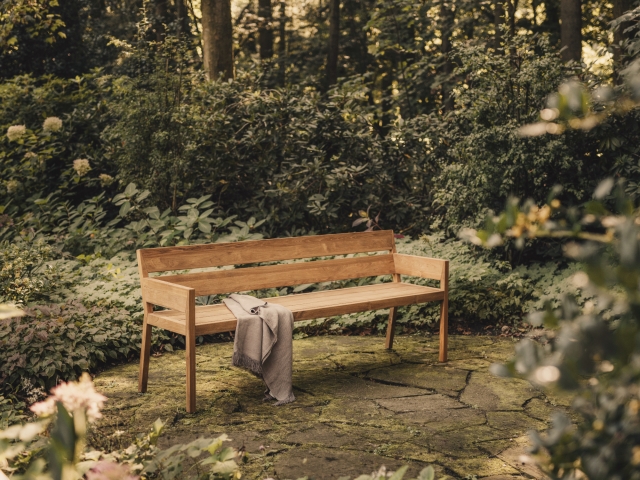 Niehoff Ann Armlehnbank 200cm Teak ge�lt, mit Armlehnen!