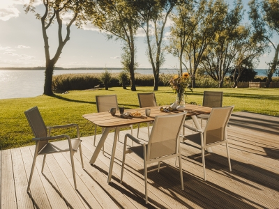 Niehoff Gartenm&ouml;bel-Set 6 Costa Sessel und 1 Tisch Muro 220x95cm