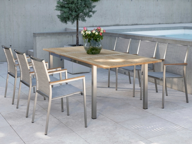 Stern Polaris Gartenm�bel Set 3 Edelstahl Teak