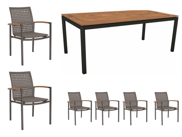 Stern Lucy Gartenm�bel Set Teak Gr��e L