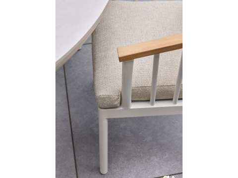 Apple Bee Condor Dining Armchair Alu Oyster