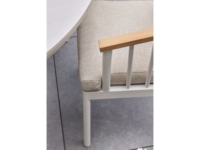 Apple Bee Condor Dining Armchair Alu Oyster