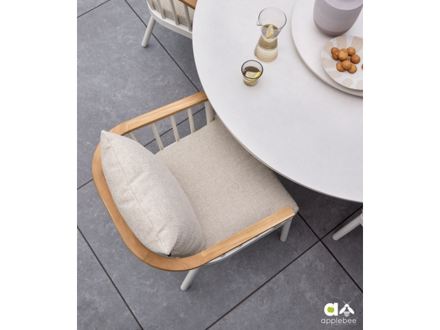 Apple Bee Condor Dining Armchair Alu Oyster