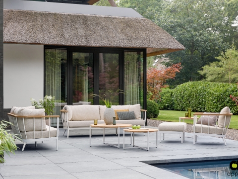 Apple Bee Condor Lounge Sessel Alu Oyster