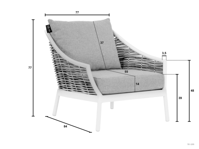 Apple Bee Milou Loungesessel Oyster