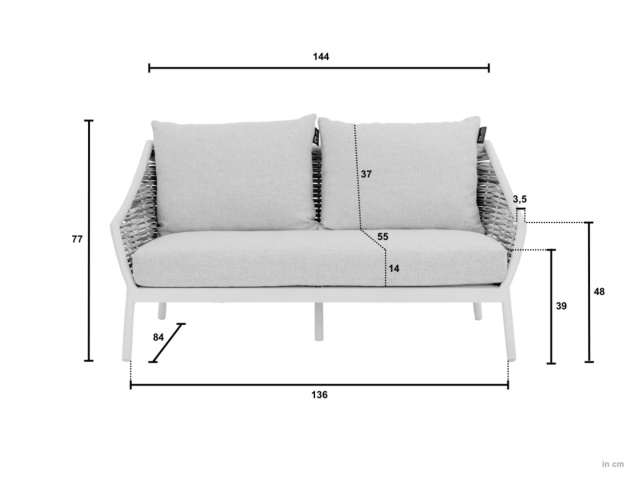 Apple Bee Milou 2-Sitzer Sofa Oyster
