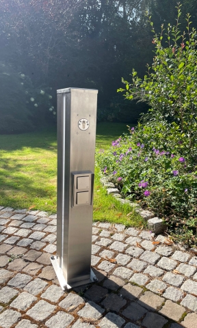 Ideal Multifunktionsstele mit Steckdose, LED Beleuchtung und Schl�sselschalter