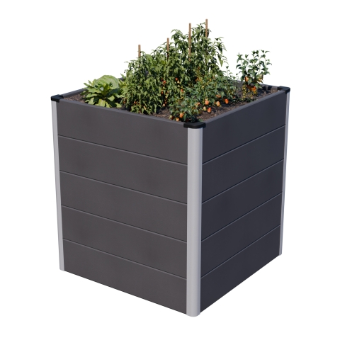 GrojaSolid BPC Hochbeet Cube 70x70x75cm - anthrazitgrau