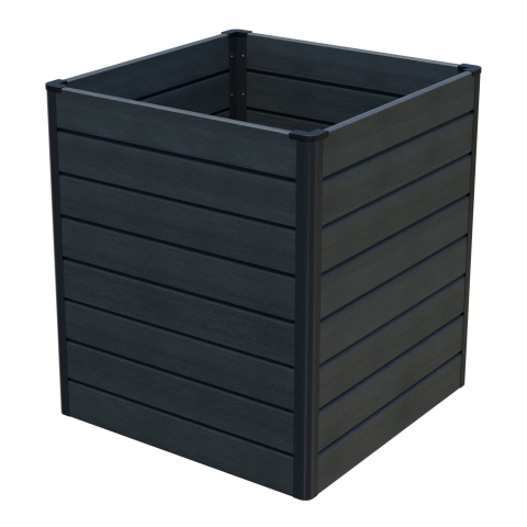 GrojaSolid Rhombus BPC Hochbeet 70x70x79cm - Steingrau co-extrudiert