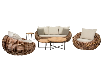 Apple Bee Cocoon-Condor Lounge-Set 1 Boucle cream ca. 496x260cm