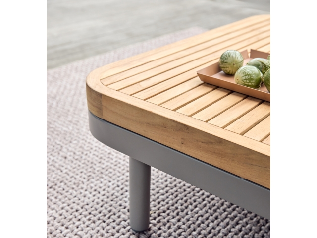 Apple Bee Maui Kaffeetisch Taupe 40x85cm Teak