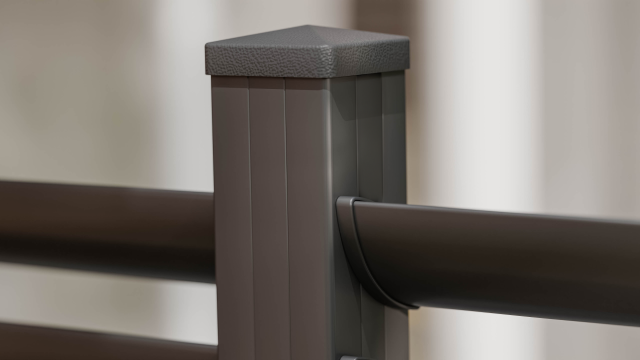 GroJaLumino Ellipse Steckzaun-Set 180x180cm anthrazit