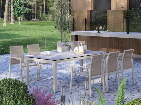 Zebra Bee Sessel Aluminium light taupe