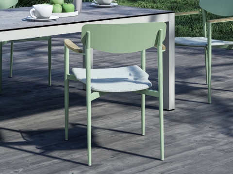 Zebra Hornet Stapelsessel Aluminium sage