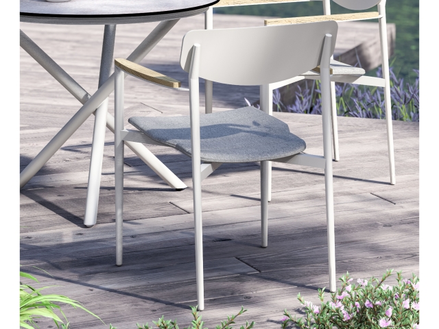 Zebra Hornet Stapelsessel Aluminium light taupe