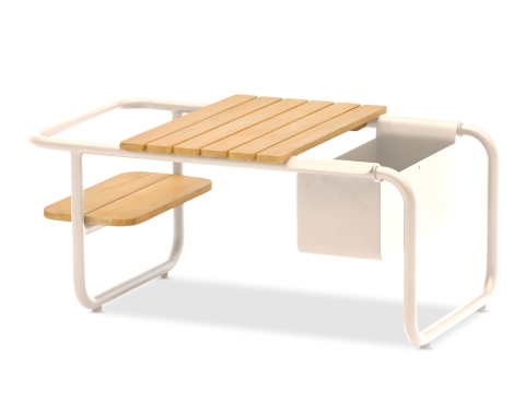 Zebra Somerset Kaffeetisch 83,5x46cm Aluminium light taupe