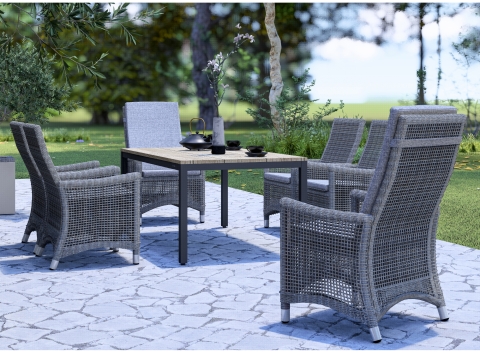 Zebra Loft Sessel Slate Omega-Geflecht 4mm