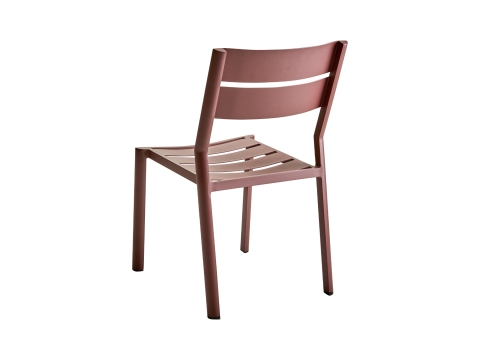 Brafab Delia Diningstuhl, Aluminium Zinkrot, stapelbar