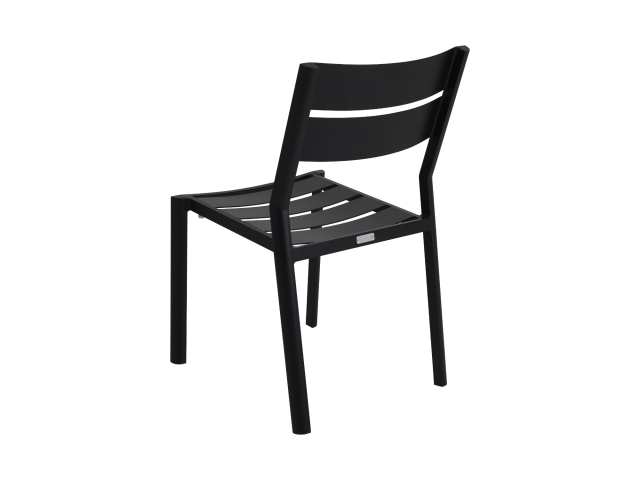 Brafab Delia Diningstuhl, Aluminium Schwarz, stapelbar