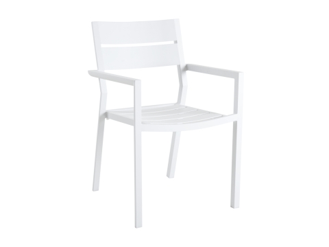 Brafab Delia Armlehnstuhl, Aluminium Wei�, stapelbar