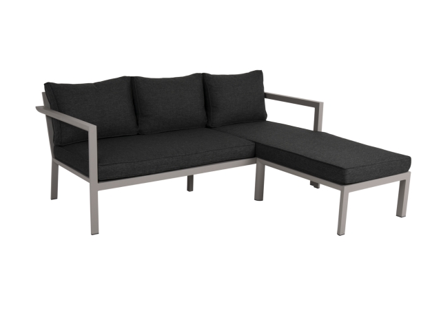 Brafab Delia Diwan Loungesofa,Aluminium Khaki, inkl. Polster