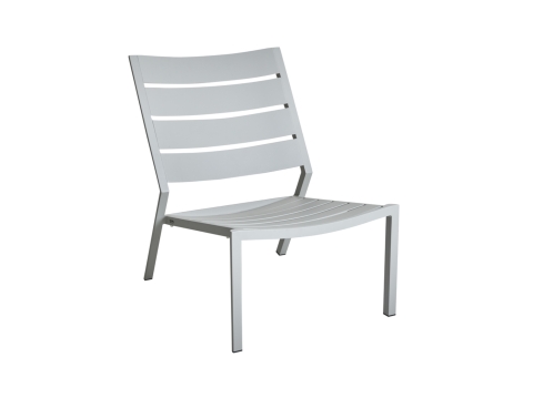 Brafab Delia Loungesessel, Aluminium hellgrau, stapelbar
