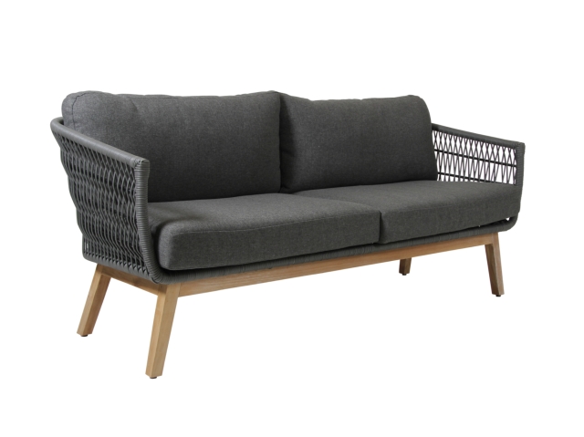 Brafab Kenton 3-Sitzer Sofa 194cm mit Polstern, R�cken-Seitenteile geflochten