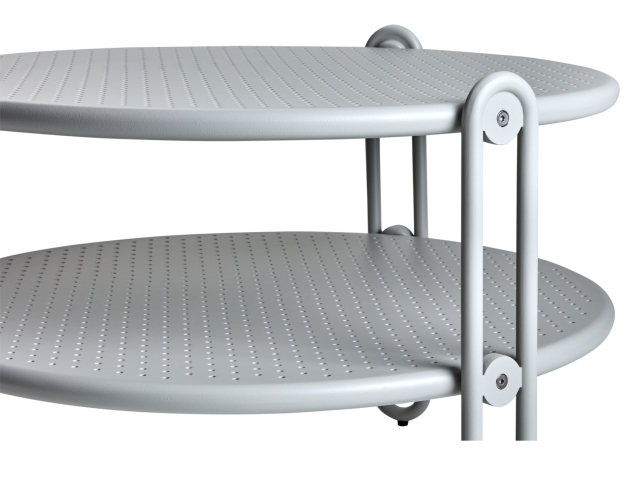 Brafab Blixt Loungetisch Aluminium hellgrau, 65cm