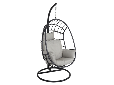 Brafab Palo H�ngeschaukel, Schwarz Pearl Grey, inkl. Kissen