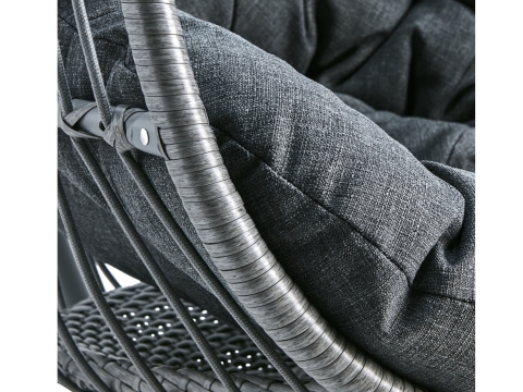 Brafab Illora H�ngeschaukel 95x120x198cm, Anthrazit Grau inkl. Kissen