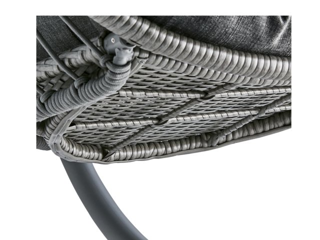 Brafab Illora H�ngeschaukel 95x120x198cm, Anthrazit Grau inkl. Kissen