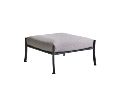 Brafab Delux Fu&szlig;hocker 79x79cm , Schwarz Teddy beige