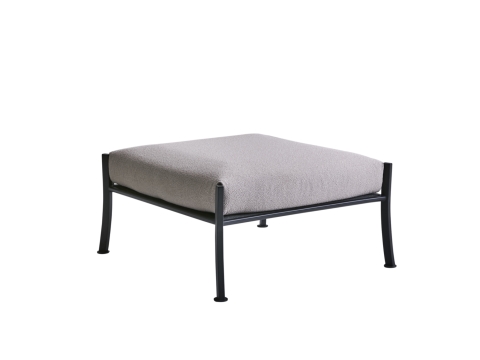 Brafab Delux Fu�hocker 79x79cm , Schwarz Teddy beige