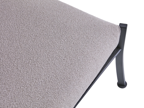 Brafab Delux Fu�hocker 79x79cm , Schwarz Teddy beige