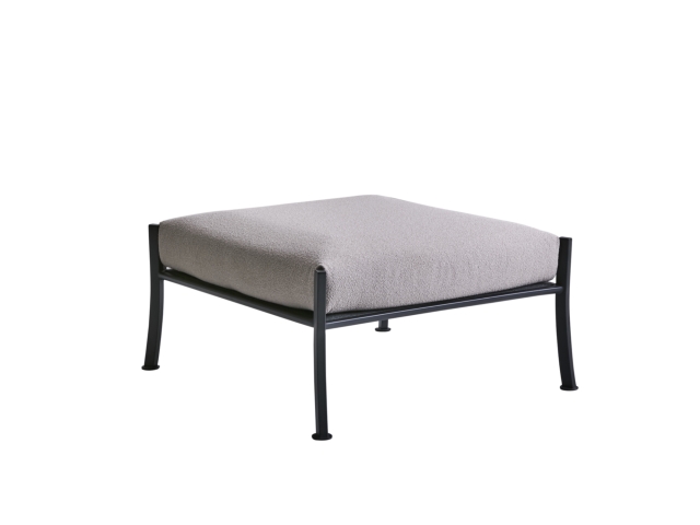 Brafab Delux Fu�hocker 79x79cm , Schwarz Teddy beige