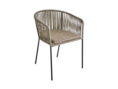 Brafab Piatto Diningsessel, schwarz- RAW Peanut, stapelbar Brafab Piatto Diningsessel, schwarz- RAW Peanut, stapelbar