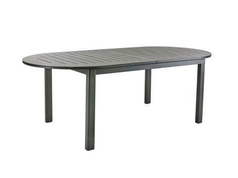 Brafab Lomma Elipse Ausziehtisch Aluminium schwarz 220-280x110cm