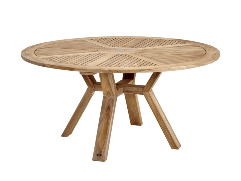 Brafab Circus Tisch rund 150cm aus massivem Teakholz natur