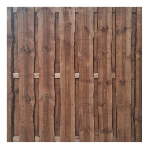 Bohlenzaun Rustic 180x180 cm Kiefer druckimpr�gniert braun s�gerauhen Bohlen