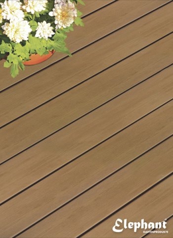 Elephant WPC Terrassendiele massiv braun 19x193x3900mm