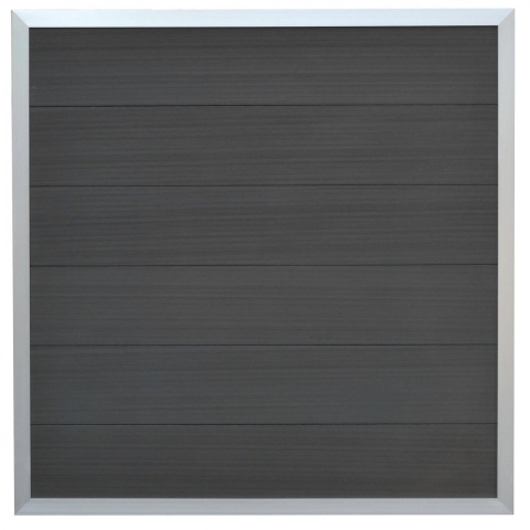 Elephant Forte Selbstbauzaun WPC anthrazit-Rahmen Alu 180x180cm